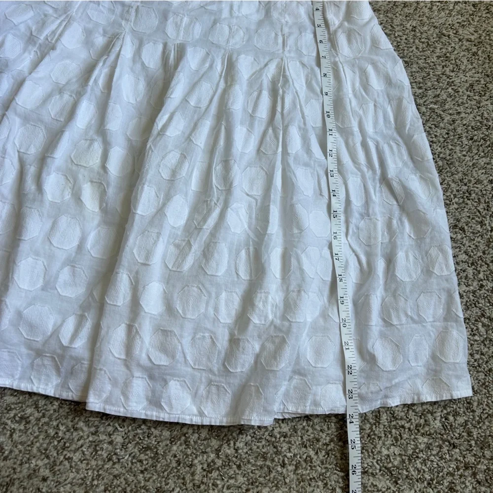 Rafaella White Textured A-Line Skirt Bridal Bachelorette Party Neutral Summer